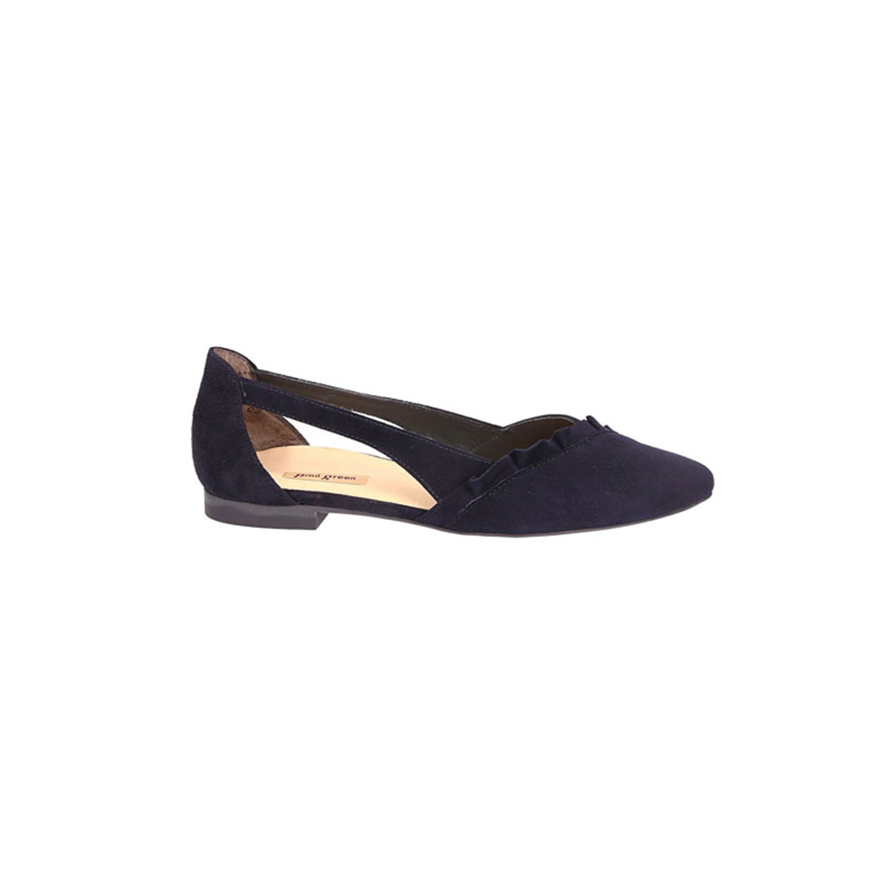 Paul Green : Flat Navy Suede pumps 