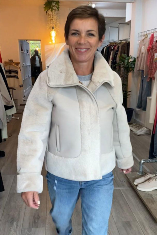 EMME faux sherling bomber jacket 1