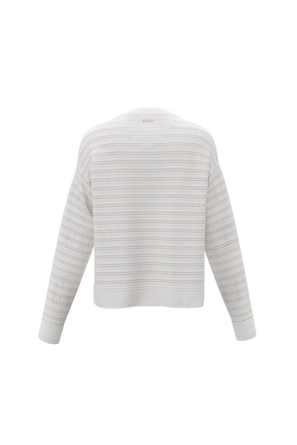 EMME white V neck jumper