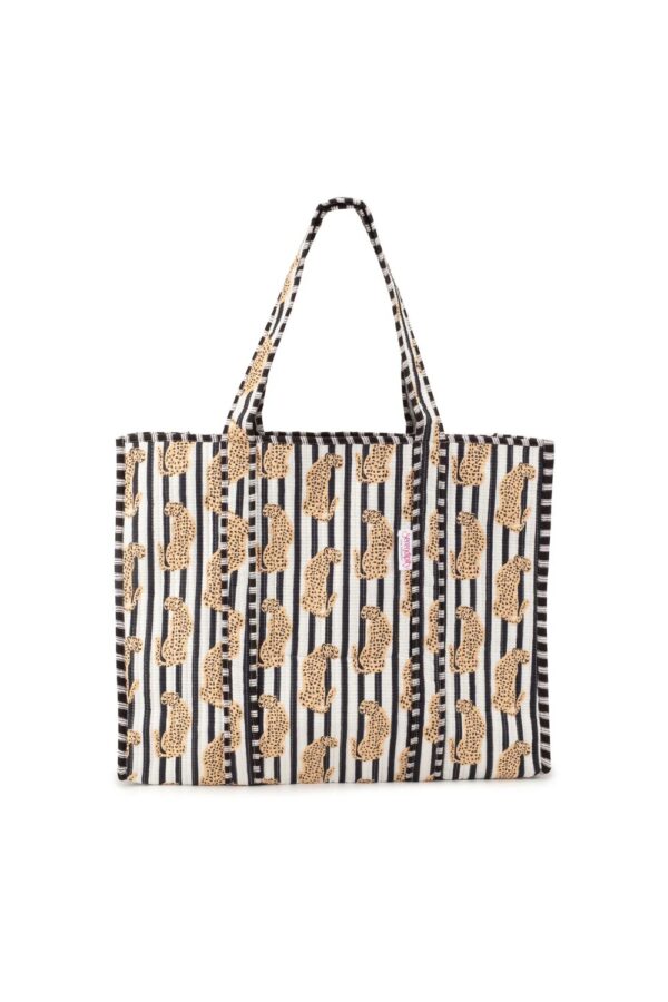 Elie Beaumont Cotton Tote Leopard Print