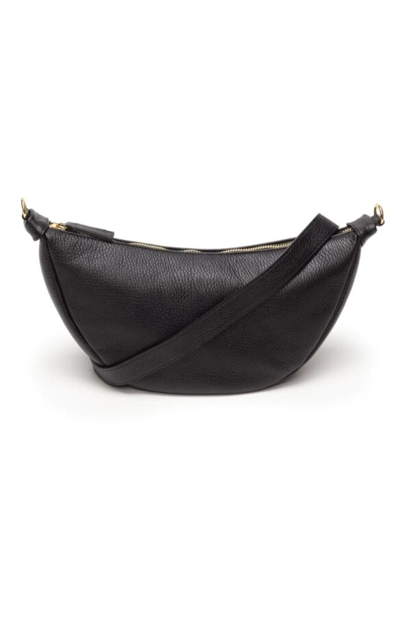 Elie Beaumont black leather hobo bag1