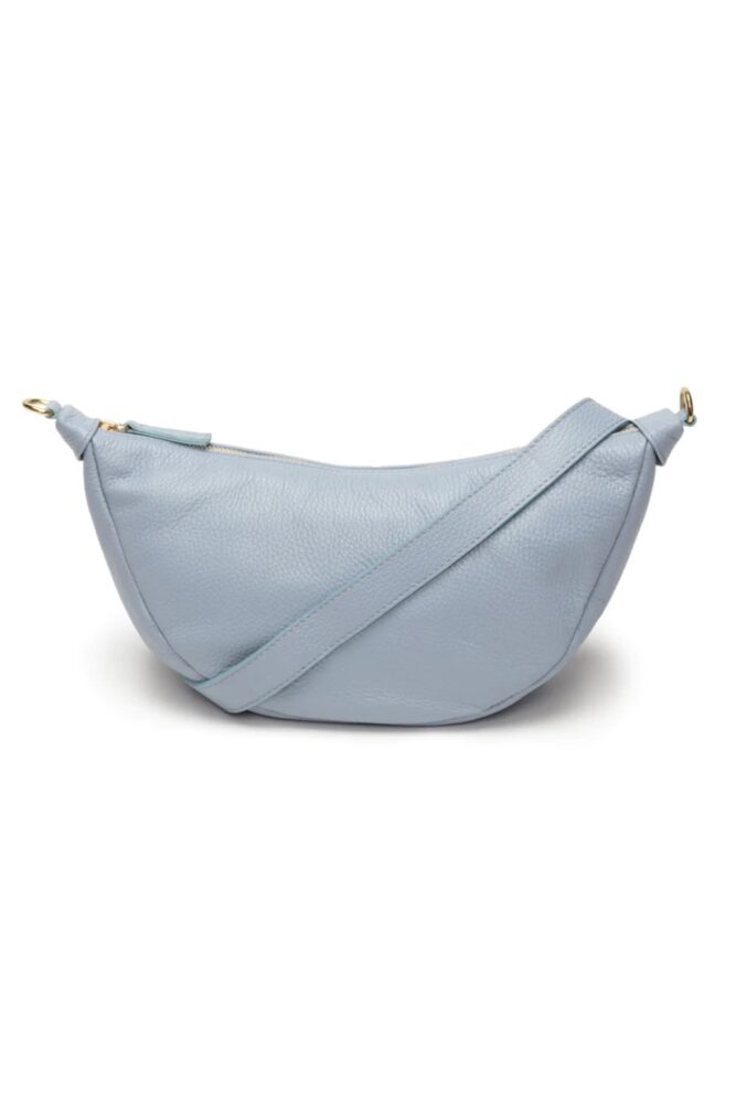Elie Beaumont powder blue leather hobo bag1