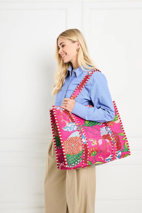 Elie Beaumont serendipidy Cotton tote Tropical Print