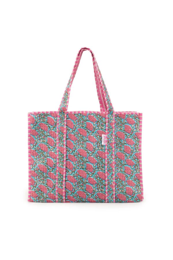 Elie Beaumont serendipity Cotton tote blue peony1