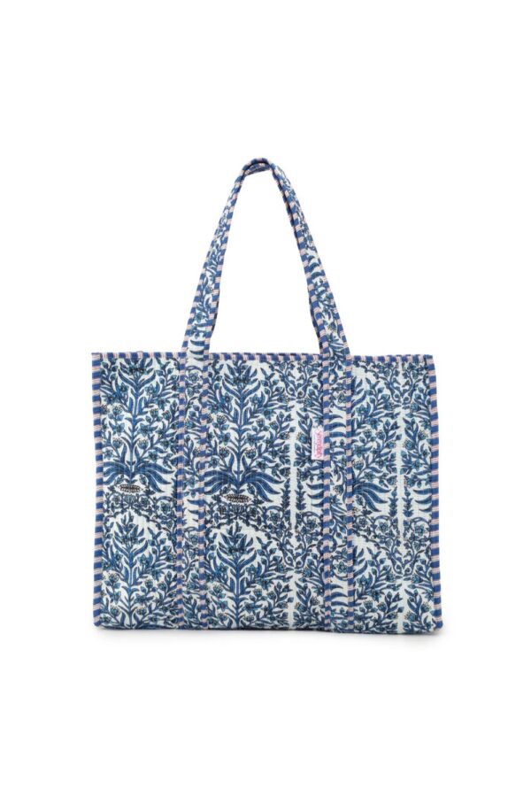 Elie Beaumont serendipity Cotton tote blue reef1