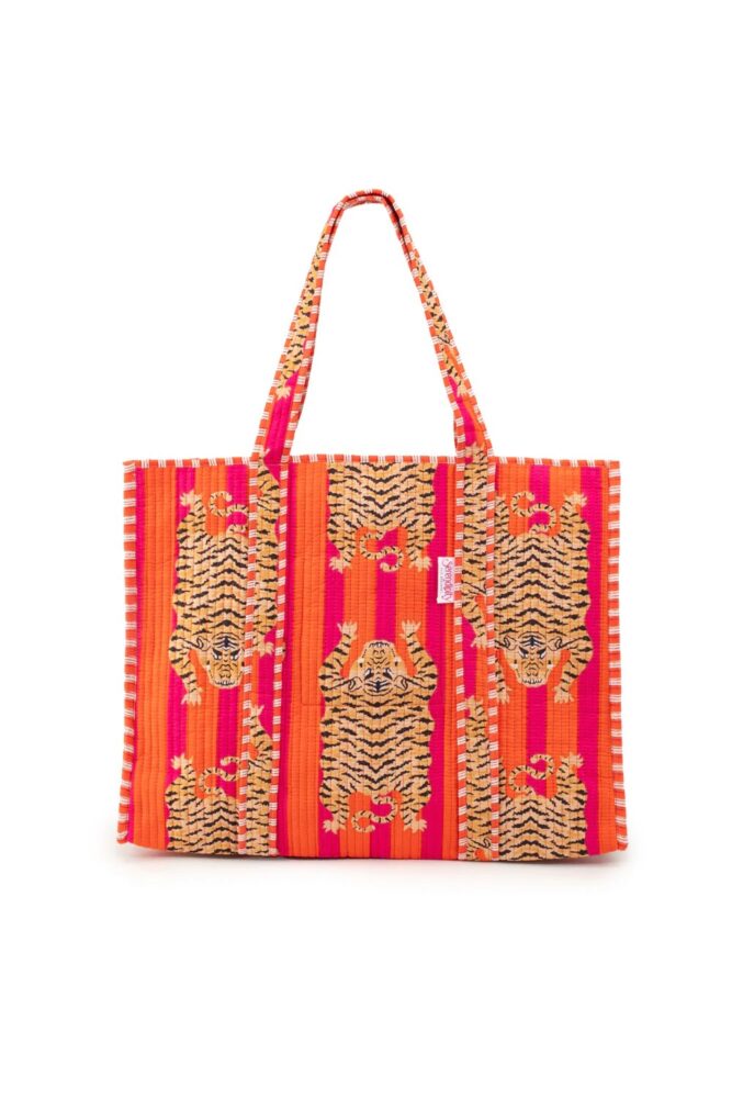 Elie Beaumont serendipity Cotton tote tibetan tiger1
