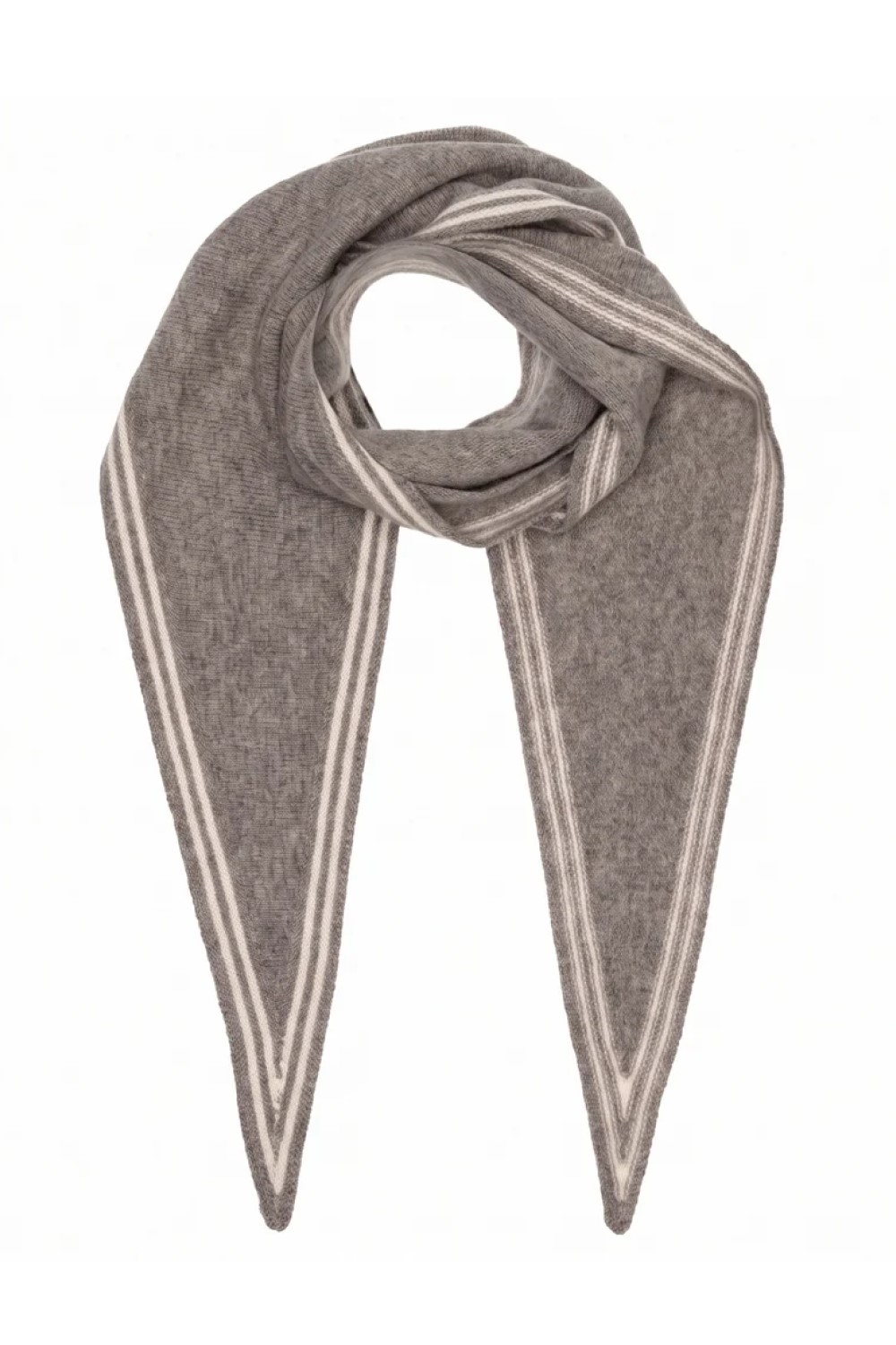 Elie Beaumont triangle wool neck scarf coffee1