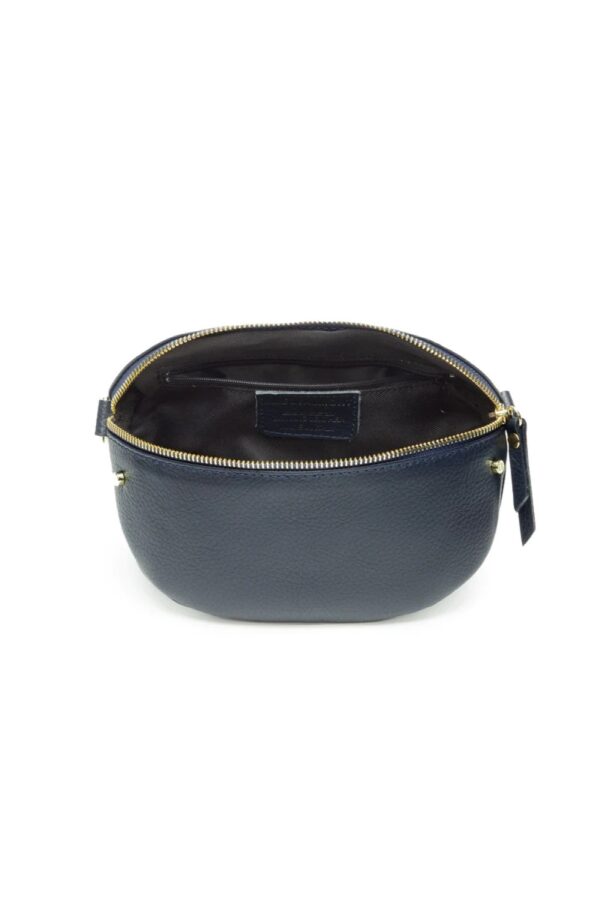 ElieBeaumont navy leather sling bag1