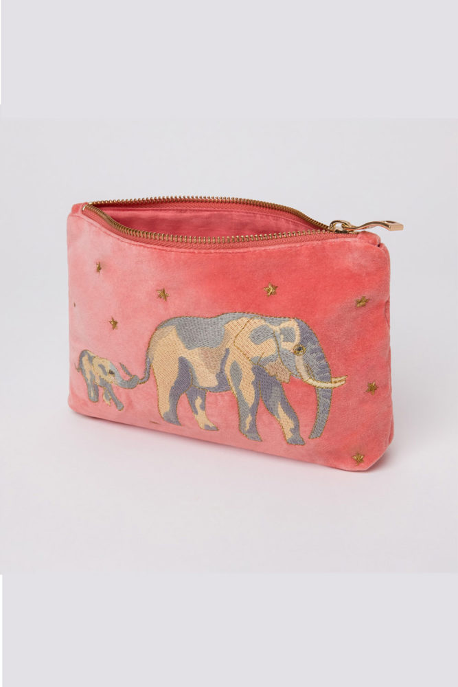 Elizebeth Scarlet Elephant Mini Pouch