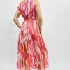 Goa Pink Wave Maxi Dress