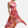 Goa V Neck Pink Wave Maxi Dress