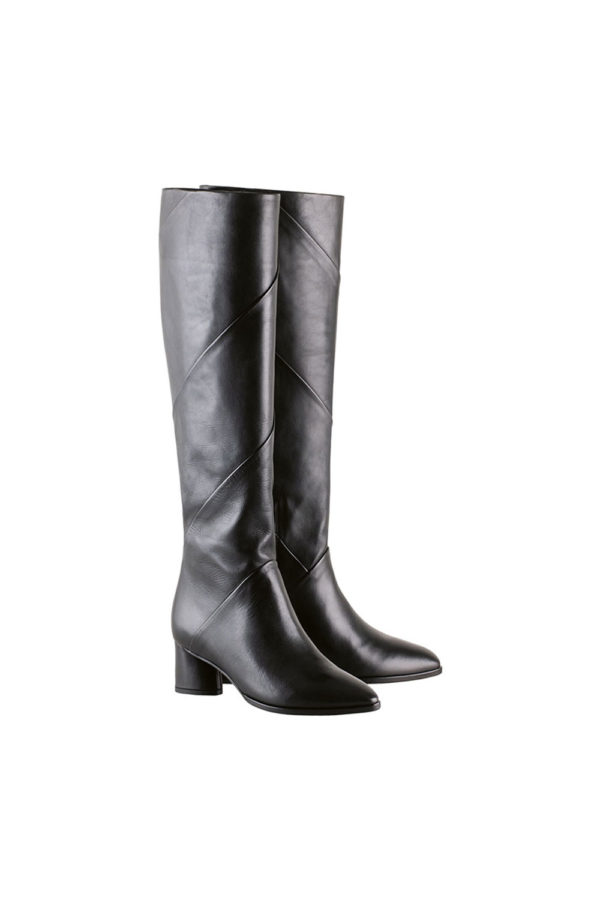 Hogl Black Leather Knee High Boot