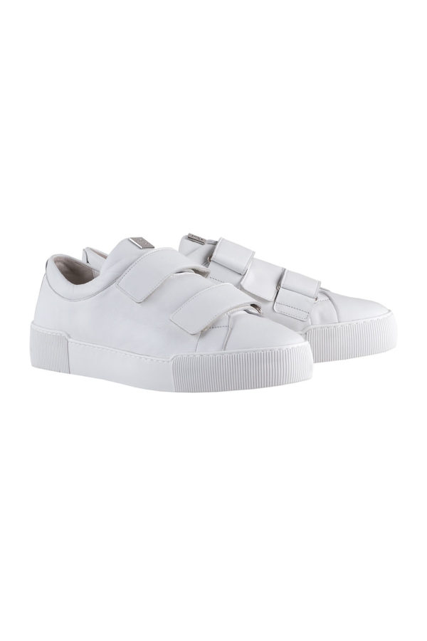 Hogl Pair of white leather trainers 3 103630