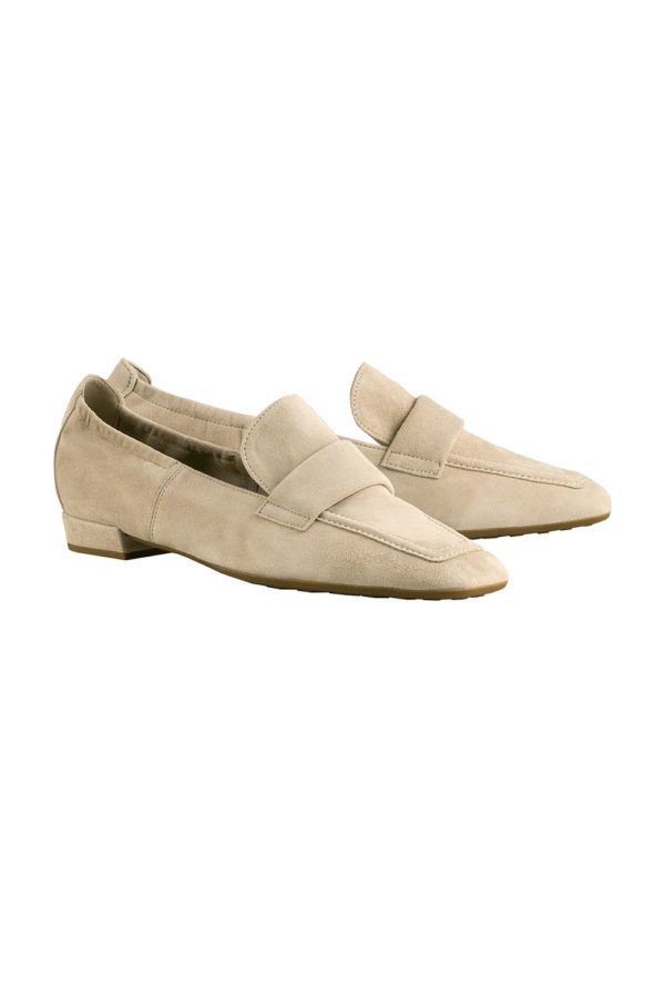 Hogl Pair suede light taupe loafers 3 101722 9300