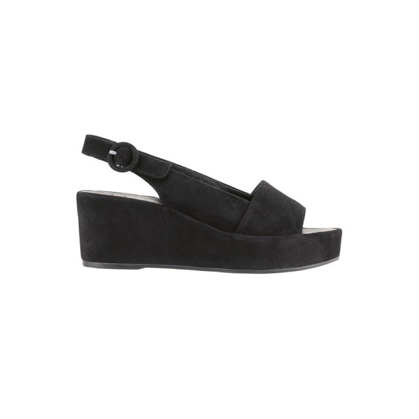 Hogl Platform wedge black suede sandal1 10 3202
