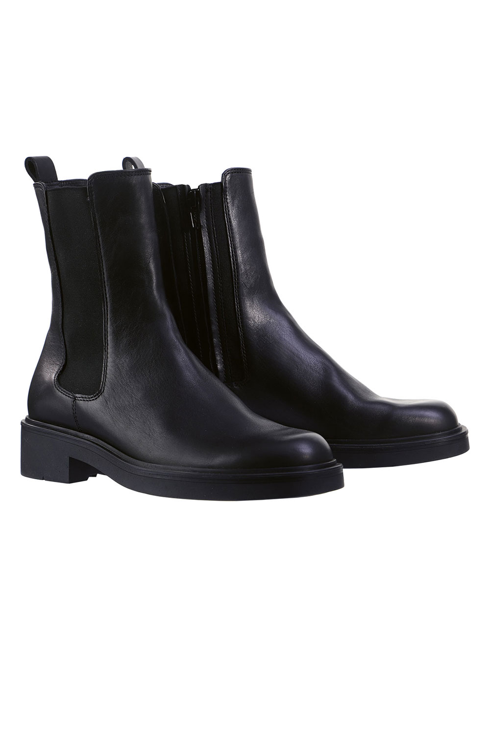 Hogl: Black Leather Chelsea Boots - jojo Boutique