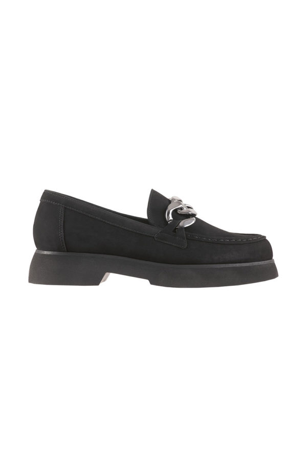 Hogl chunky black suede loafer 1