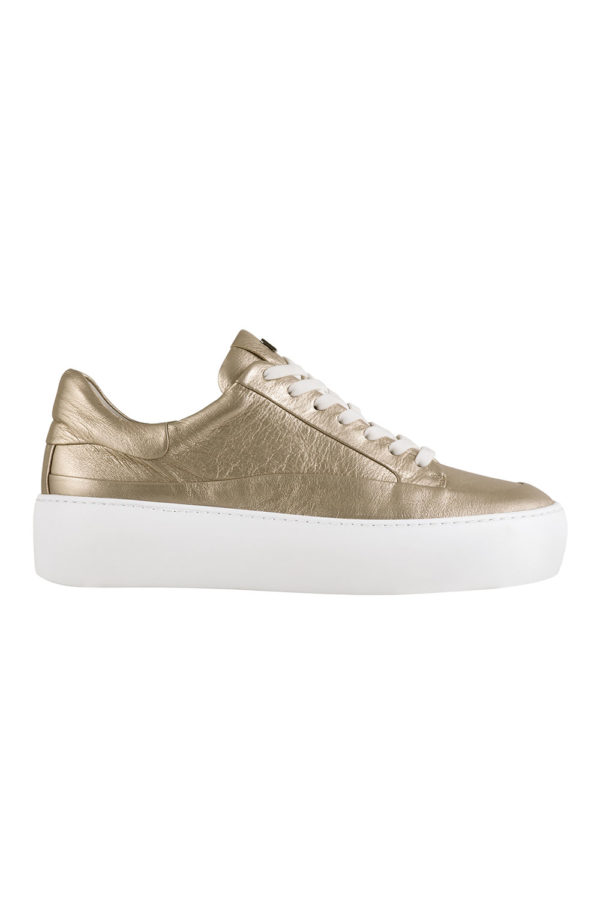 Hogl metalic gold leather sneakers 5 100201
