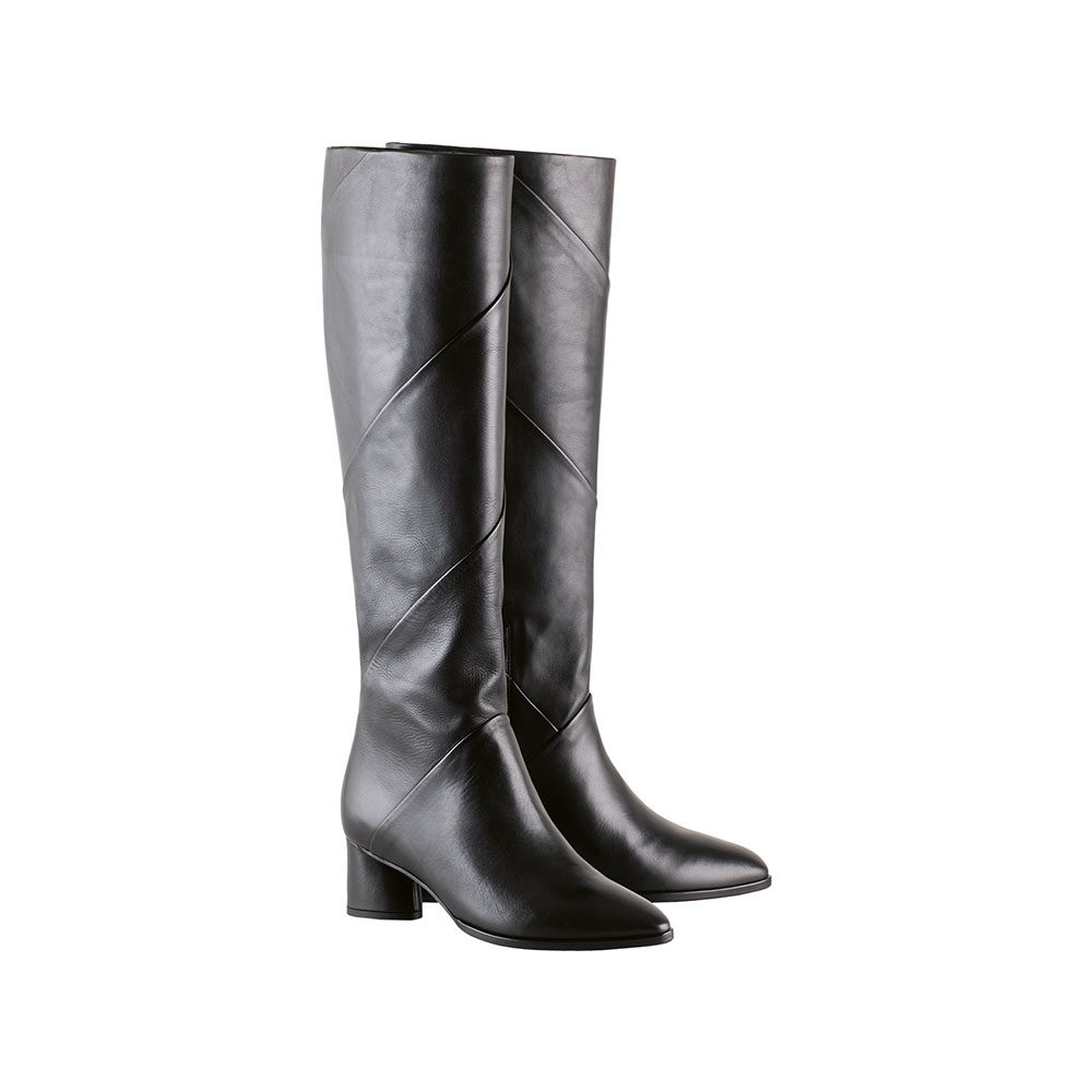 Hogl pair black leather knee high boots 2 104653