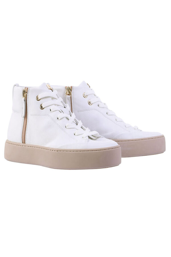 Hogl white leather high tops