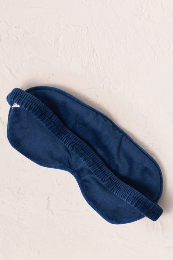 Honey Bee Cobalt Velvet Eye Mask elizabeth scarlett1