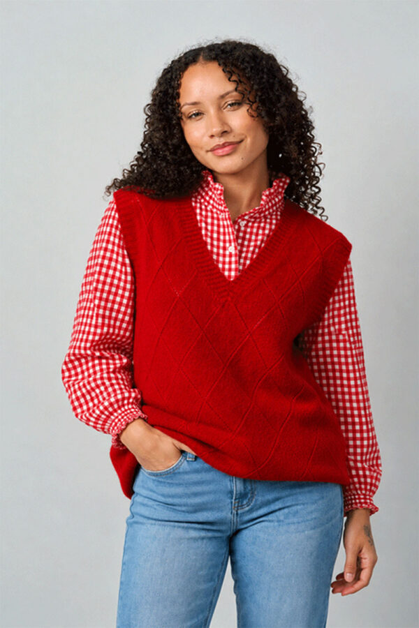 Luella Alloa Alpaca Red tank
