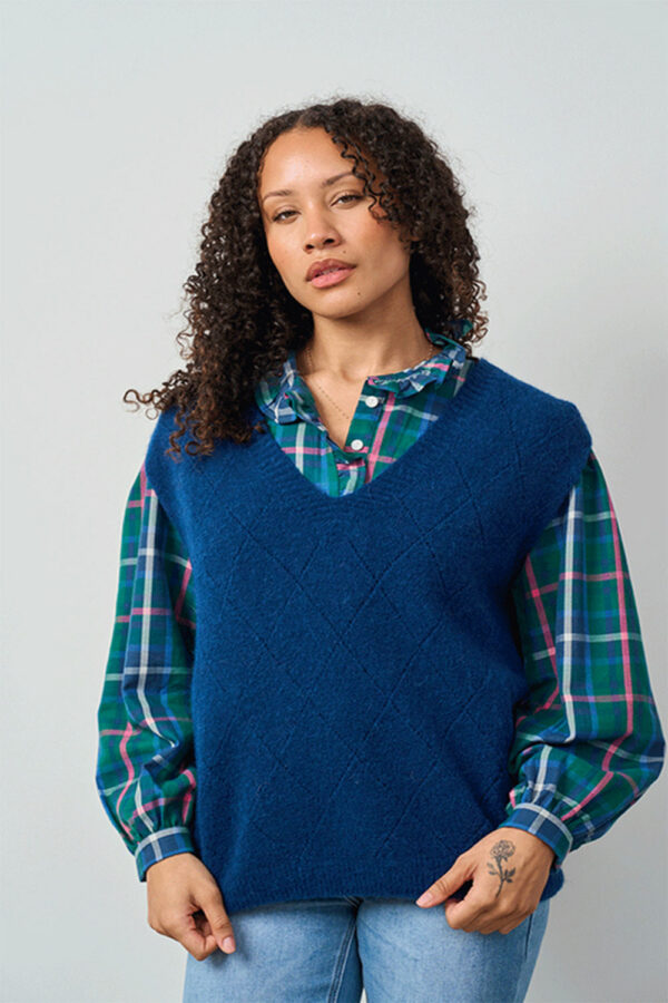 Luella Alloa Navy Alpaca tank