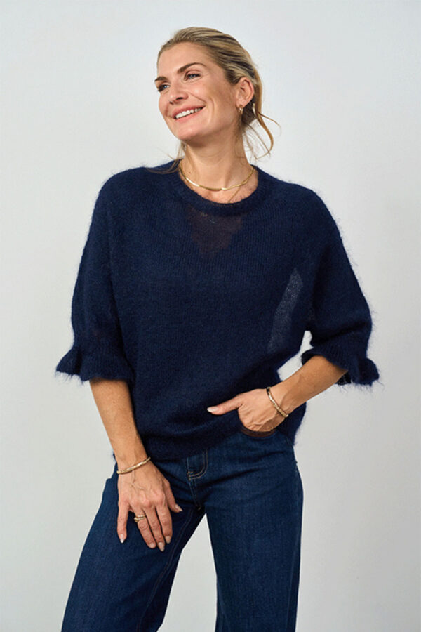 Luella Inverness Navy fine mohair jumper