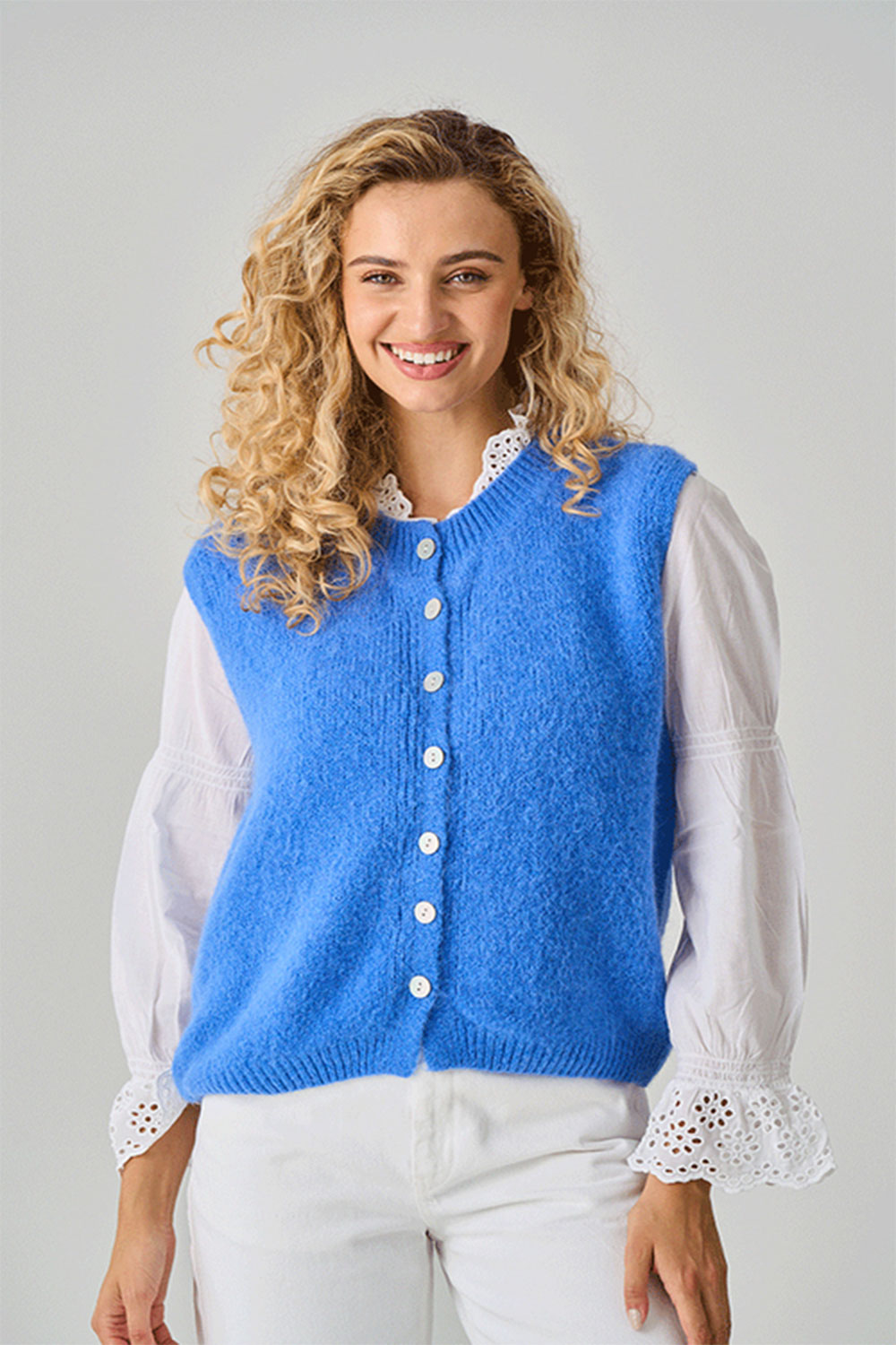 Luella Oaksey Alpaca Tank in Blue