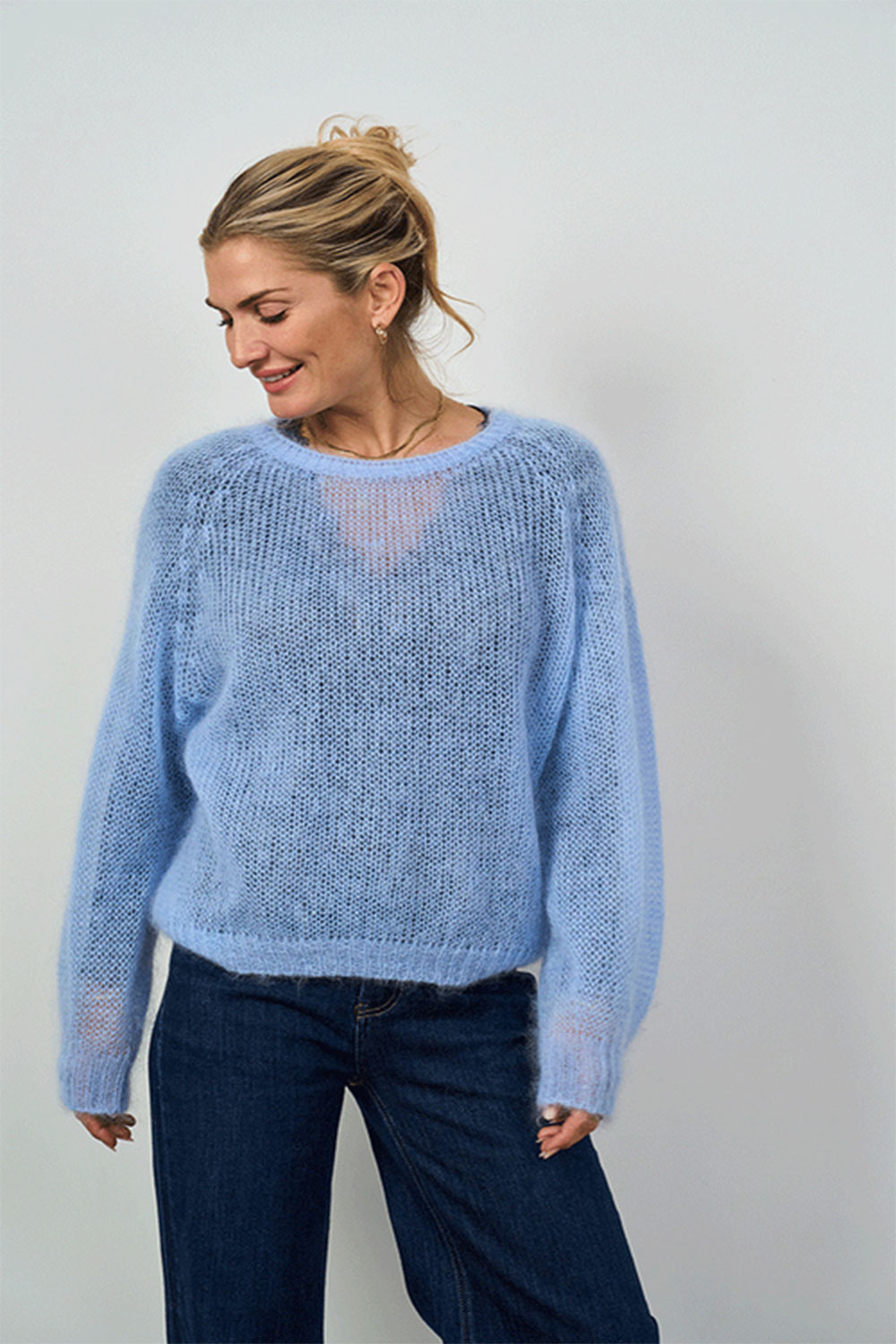 Luella baby blue mohair