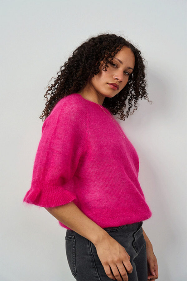 Luella bright pink mohair top