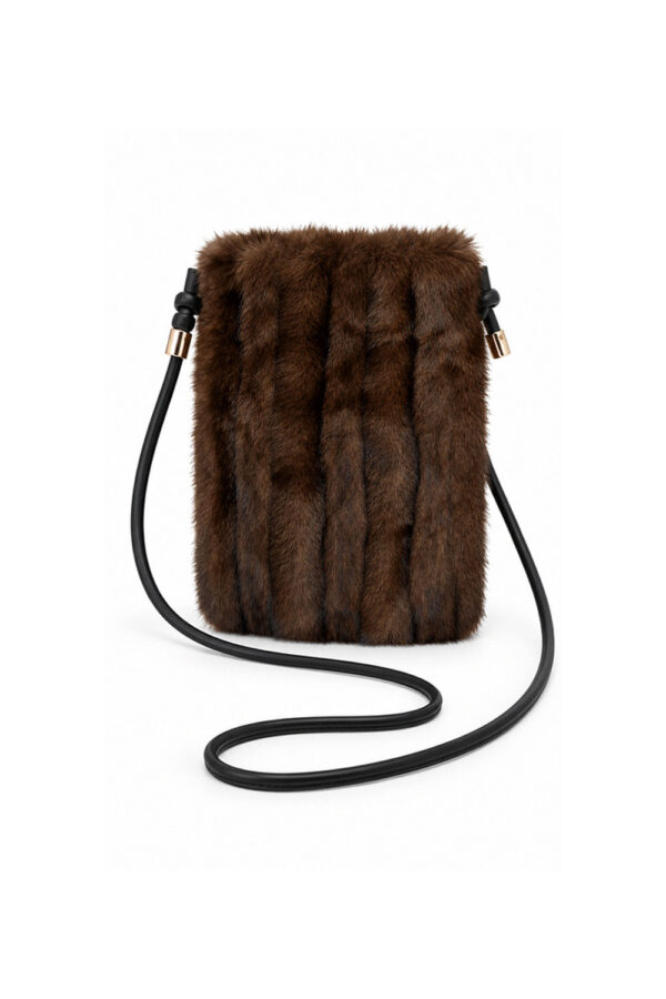 Luella faux fur brown cross body