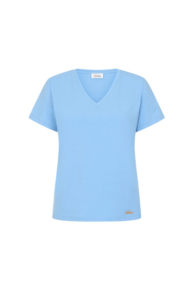 Luella light blue V neck cotton T shirt