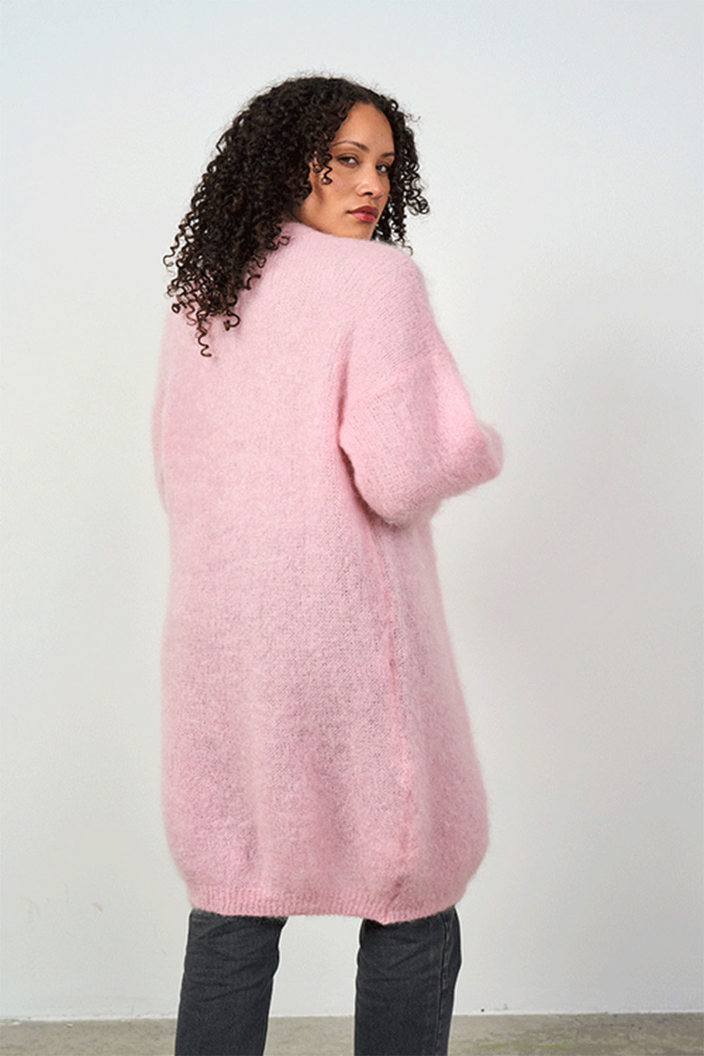 Luella pale pink long cardi