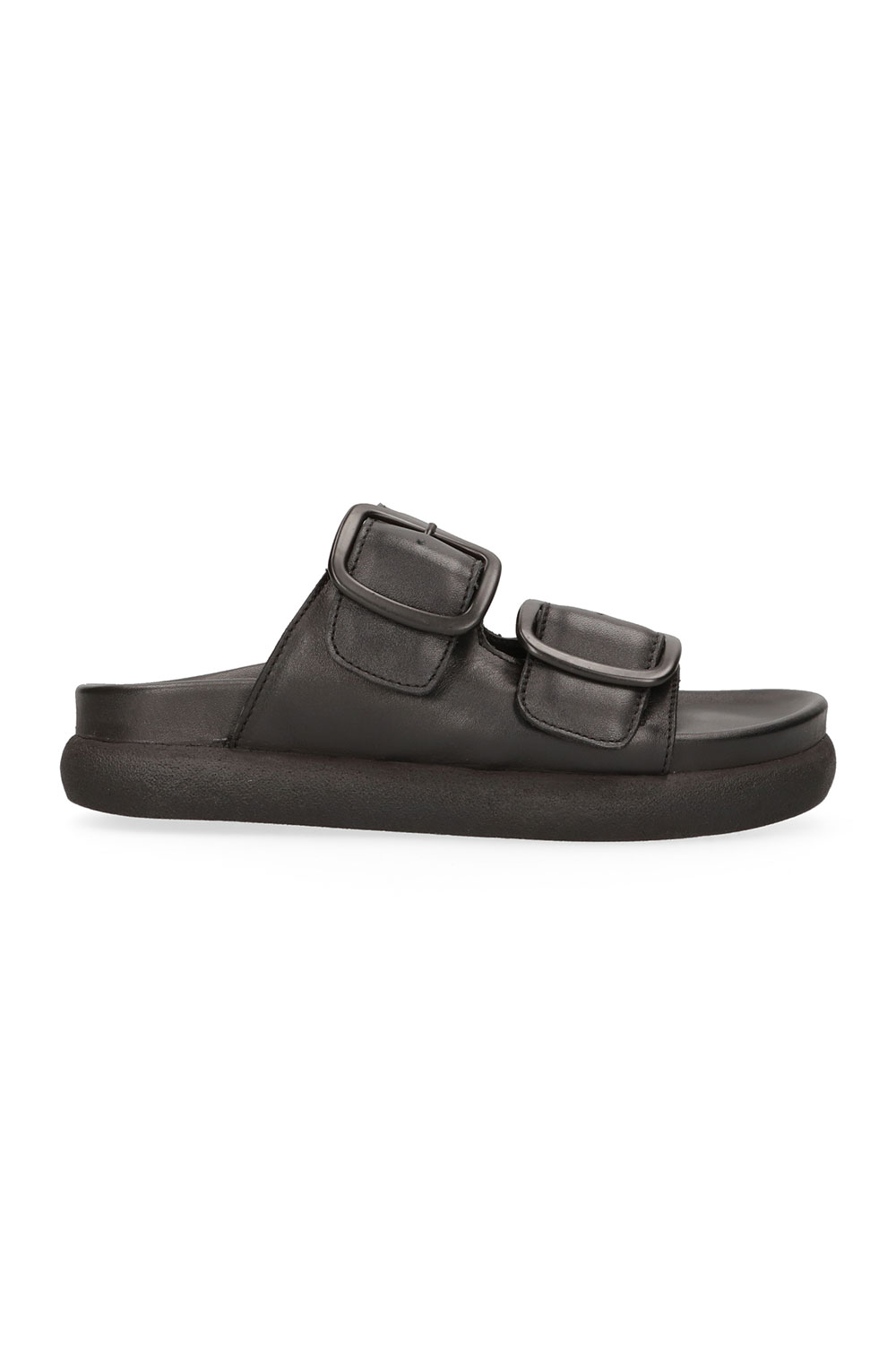 Maruti : Edin Black Leather Sandals - jojo Boutique