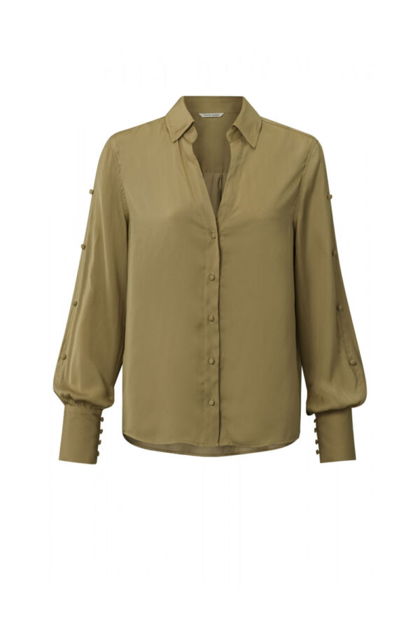Olive green slinky shirt