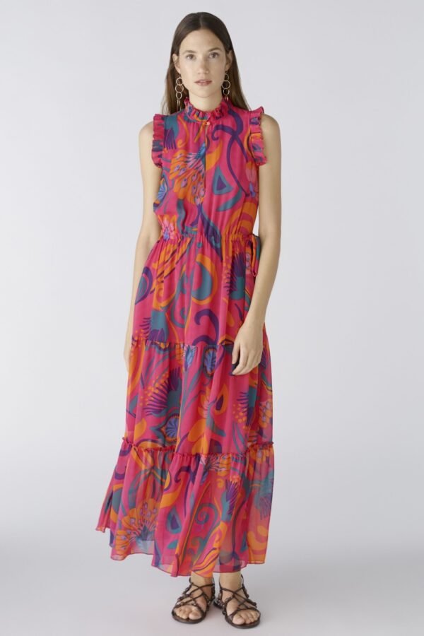 Oui 0086718 pink orange maxi dress