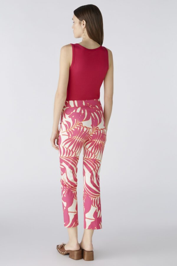 Oui 0087578 pink white trouser2