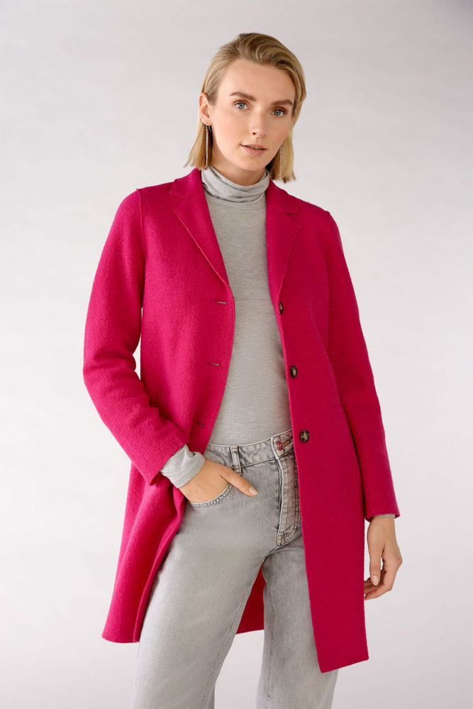 Oui Mantel pink coat 77627 1