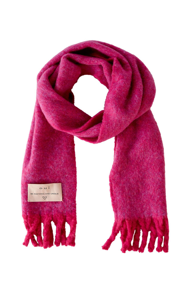 Oui Pink Chunky scarf