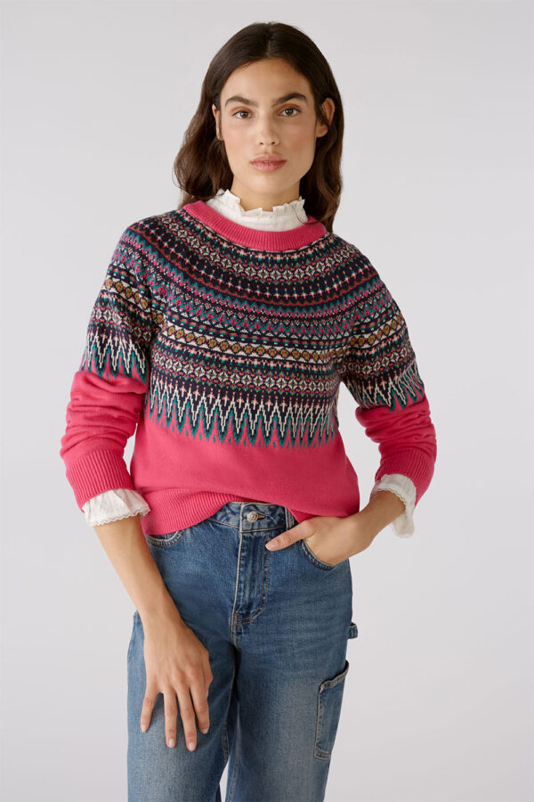 Oui Pink jumper 79602