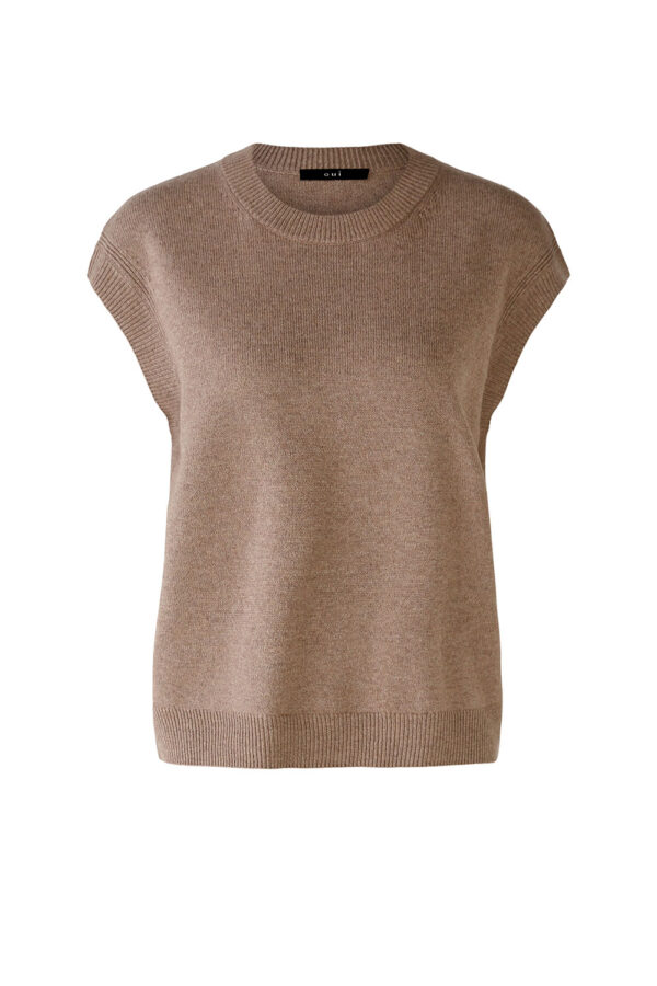 Oui Taupe knit Tank 80132