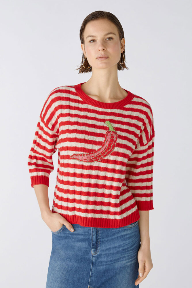 Oui Red chilli sweater 
