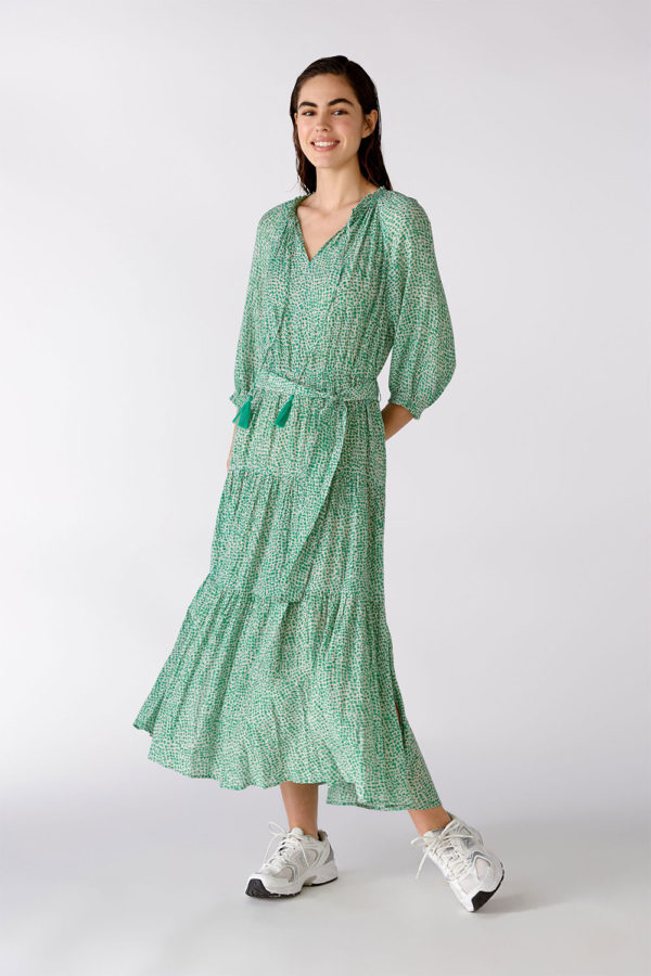 Oui green maxi dress 76304