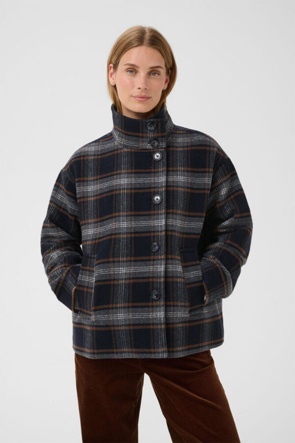P2 NAVY CHECK JACKET