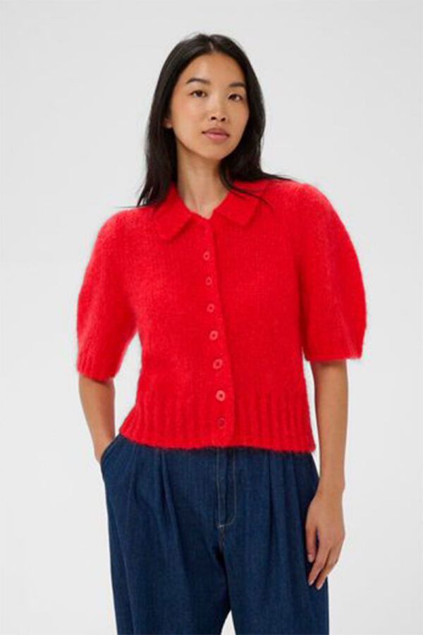 P2 Poppy red cardi