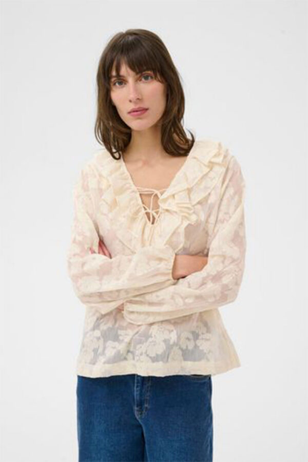 P2 White Frill blouse