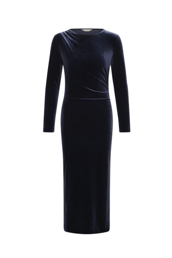 Part two dichte velvet dress navy