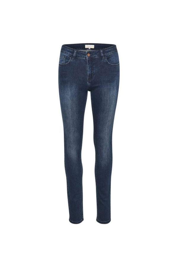 PartTwo Dark Denim High Waist Slim Leg Long Alice Jeans 30305153