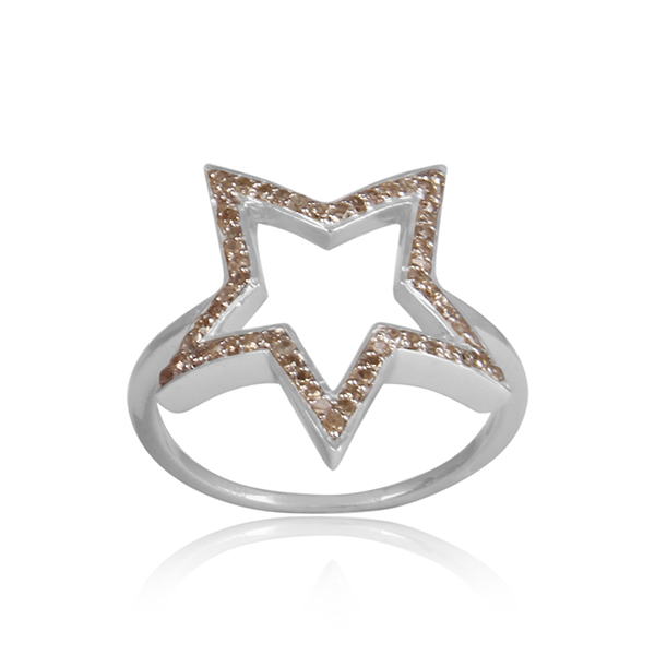 Silver 925 dia star ring